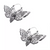 BodyVibe Silver Deathmoth Plug Hoop Earrings (Pair)