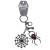 Kreepsville 666 Black Widow Web Charm Keychain