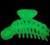 Kreepsville 666 Skeleton Claw Clip: Glow In The Dark