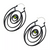 BodyVibe Black Peacock Web Plug Hoop Earrings (Pair) BodyVibe Black Peacock Web Plug Hoop Earrings (Pair)
