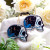 Skeleton Sipping Tea Inside A Skull Wooden Earrings Skeleton Sipping Tea Inside A Skull Wooden Earrings