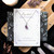 Crystal Moon Necklace On Greeting Card: Amethyst Crystal Moon Necklace On Greeting Card: Amethyst