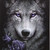 Spiral Wolf Roses Canvas Plaque