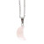 Crystal Moon Necklace On Greeting Card: Rose Quartz Crystal Moon Necklace On Greeting Card: Rose Quartz
