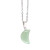 Crystal Moon Necklace On Greeting Card: Green Aventurine Crystal Moon Necklace On Greeting Card: Green Aventurine
