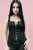 Demi Loon Lolita Gothic Lace Up Front Corset Tank - Medium