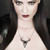Alchemy Gothic - White Hart, Black Rose Pendant