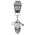 Kreepsville 666 3D Flat Keychain: White Skull