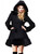 Hell Bunny Sarah Jane Coat: Black - 2XL