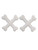 Kreepsville 666 Hair Slides: Crossbones -  White