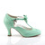 Pin Up Couture Flapper Bow Heels: Mint - In Stock