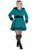 Hell Bunny Mikaela Coat: Teal