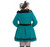 Hell Bunny Mikaela Coat: Teal