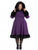 Hell Bunny Elvira Coat: Purple - 2XL