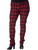 Banned Check Stretch Skinny Jeans Plus Size: Red - 4XL Banned Check Stretch Skinny Jeans Plus Size: Red - 4XL