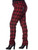 Banned Check Stretch Skinny Jeans Plus Size: Red - 4XL Banned Check Stretch Skinny Jeans Plus Size: Red - 4XL