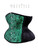 Restyle Underbust Corset: Green Brocade