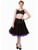 Banned Bright Lights Petticoat: Black / Purple - XS/S
