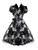 Hearts and Roses 50's Black Floral Tea Dress - 4XL / UK 22