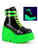 Demonia Shaker Ankle Boots: UV Neon Green - US7 - IN STOCK Demonia Shaker Ankle Boots: UV Neon Green - US7 - IN STOCK