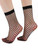 Pamela Mann Extra Large Net Ankle Socks: Black