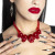 Kreepsville 666 Skull Collection Necklace: Red Glitter Kreepsville 666 Skull Collection Necklace: Red Glitter