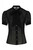 Hell Bunny Frilly Sundae Blouse: Black - 4XL