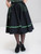 Hell Bunny Miss Muffet 50's Skirt: Black / Toxic Green - Small, XL and 2XL Hell Bunny Miss Muffet 50's Skirt: Black / Toxic Green - Small, XL and 2XL