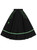 Hell Bunny Miss Muffet 50's Skirt: Black / Toxic Green - Small, XL and 2XL Hell Bunny Miss Muffet 50's Skirt: Black / Toxic Green - Small, XL and 2XL
