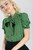 Hell Bunny Humbug Blouse: Black / Green - Small and Medium
