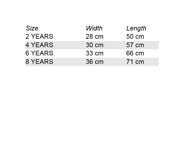 Killstar Size Chart