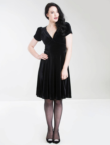 Hell Bunny Joanne Dress Black XS Suicide Glam Australia