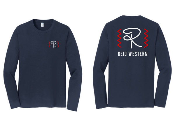 Grey Long Sleeve with Red, White and Blue
