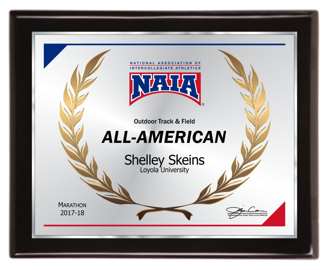 All-American plaque