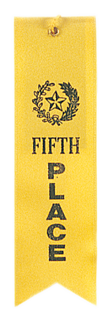 5th Place Yellow Carded Ribbon