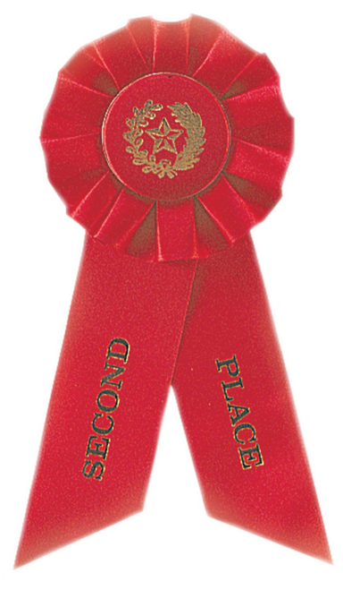 2nd Place Red Rosette Ribbon