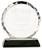 Clear Crystal Round with Rectangle Facets on Black Crystal Base