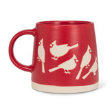 Cardinals on Red Stoneware Mug
