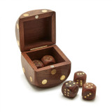 Wood Crafted Dice Box of Dice