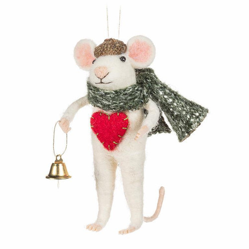 Mouse With Heart Ornament