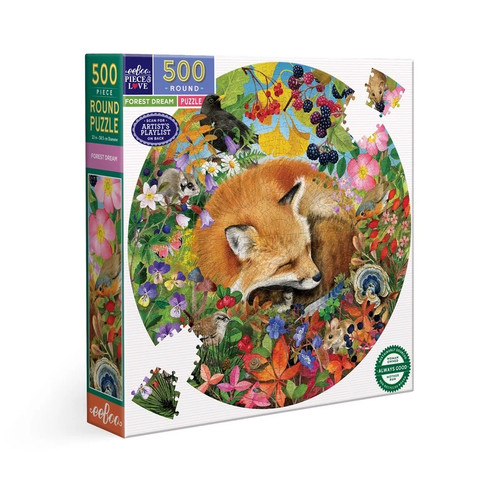 Forest Dream 500-Piece Round Jigsaw Puzzle