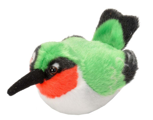 Plush Ruby-Throated Hummingbird with Sound