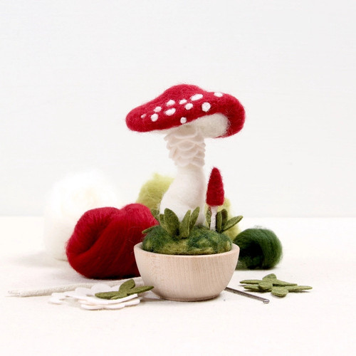 Red Toadstool Felting Kit