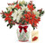 Pop-Up Poinsettias Bouquet with Gift Card and Envelope