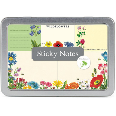 Sticky Notes Tin: Wildflowers - Mass Audubon Shop