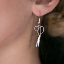 Fabric-Only Scissor Earrings