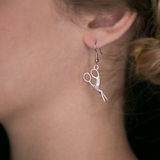 Vintage Crane Scissor Earrings