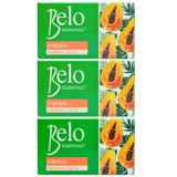 Belo Essentials Papaya - Brightening + Clearing Soap with Natural Papaya Enzymes, 3 pack