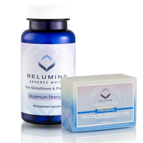 Relumins Whitening Set - Advance White Oral Glutathione & Stem Cell Intensive Repair Soap