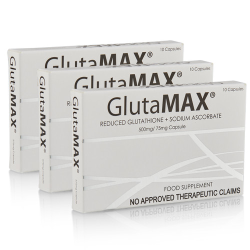 3 Boxes of GlutaMAX Reduced Glutathione & Sodium Ascorbate Capsules - 30 Capsules